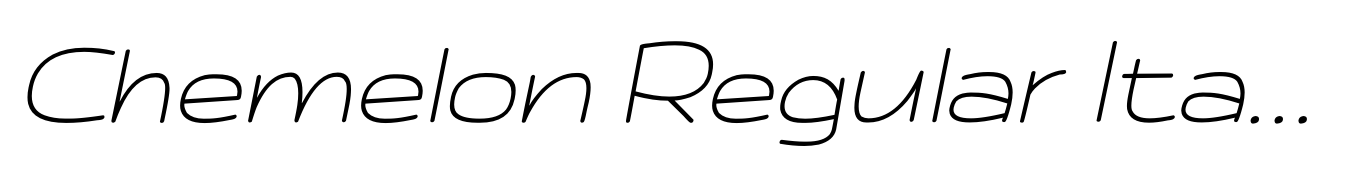 Chemelon Regular Italic